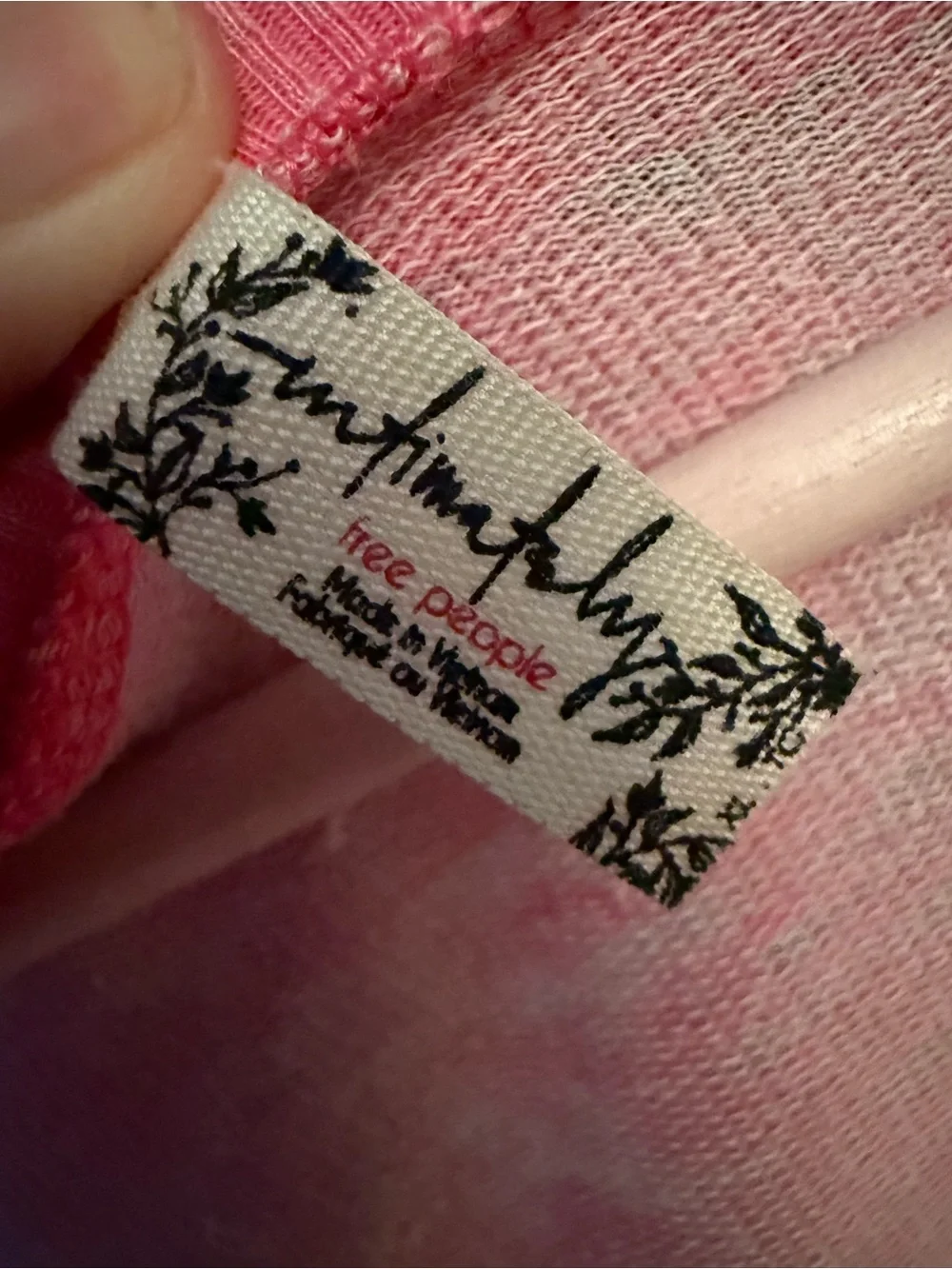 Pink Deep V Lightweight Pullover